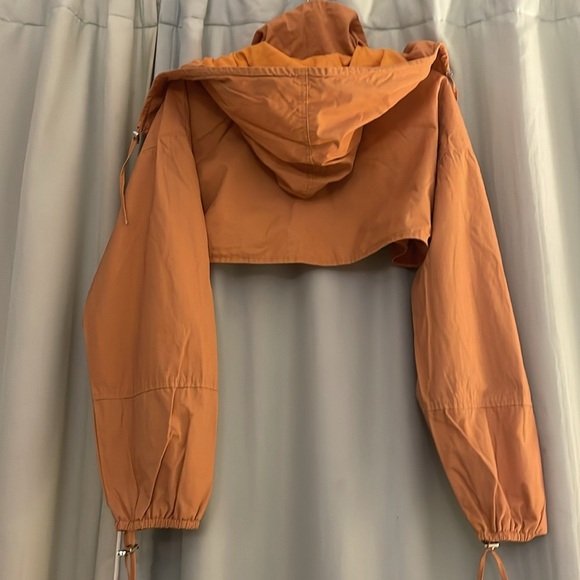 3‎ for $25! Lan Kou Women's Orange Cropped Jacket - Picture 5 of 7